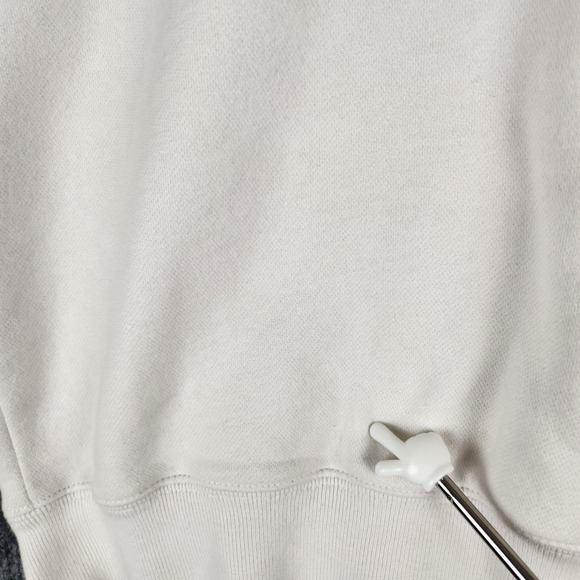 Abercrombie & Fitch Sweatshirt Womens Oversized Fleece White Navy Green Size XS - Picture 9 of 10